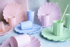 Plastmuggar, Pastellblå 220 ml 4-pack