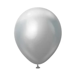 Premium Latexballonger Silver Chrome 45 cm 5-pack