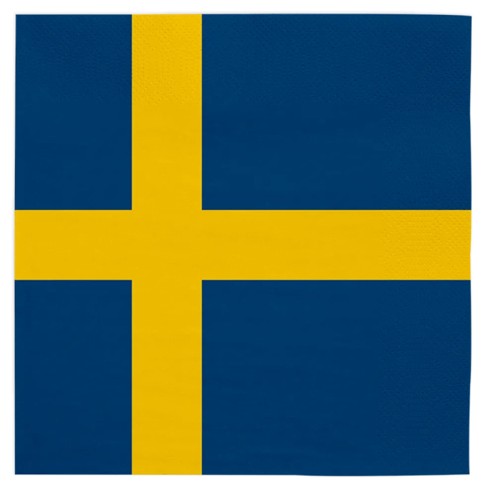Servetter Svenska Flaggan 20-pack
