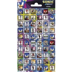 Sonic - Fyrkantiga klistermärken 60-pack