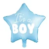 Stjärnformad folieballong It´s a boy