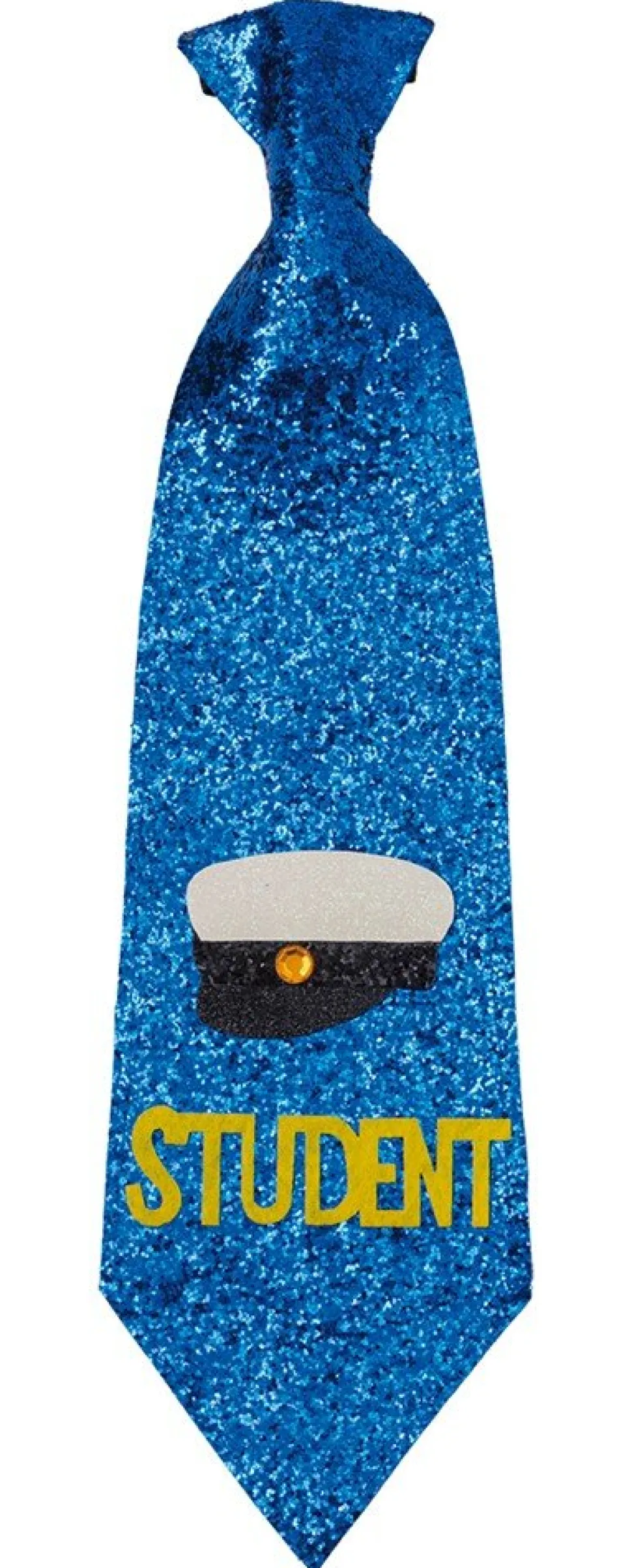 Studentslips glitter blå 40 cm