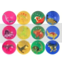 Studsboll med dinosaurie 4,3 cm (styckvis)