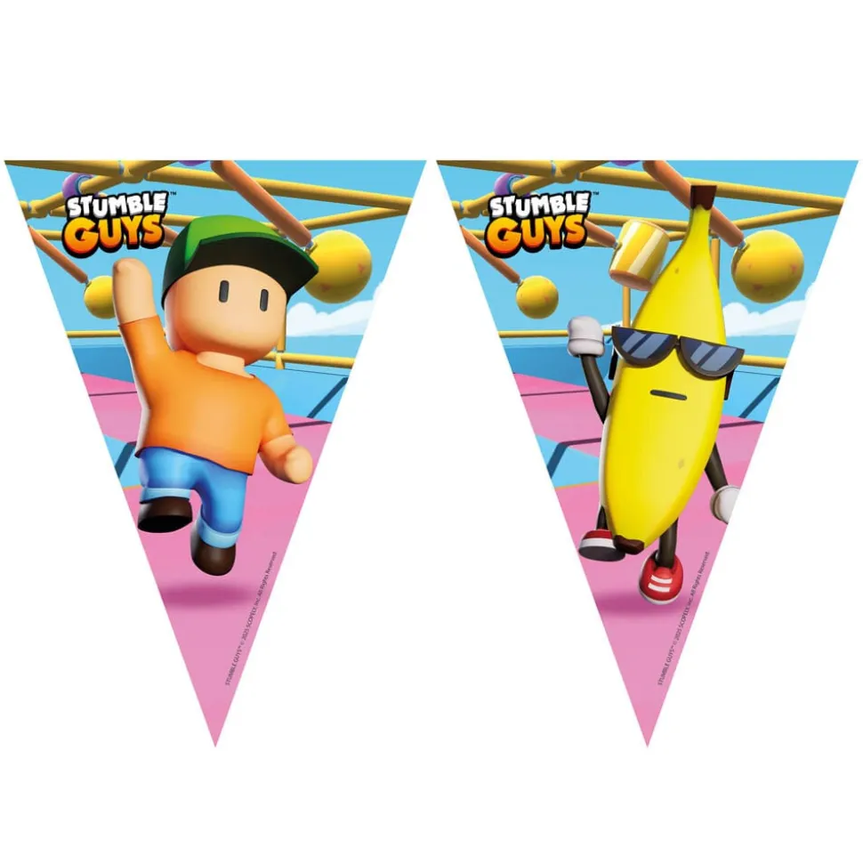 Stumble Guys - Flaggirlang av papper 230 cm