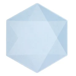 Tallrikar Decor Premium Hexagon 26 cm Blå 6-pack
