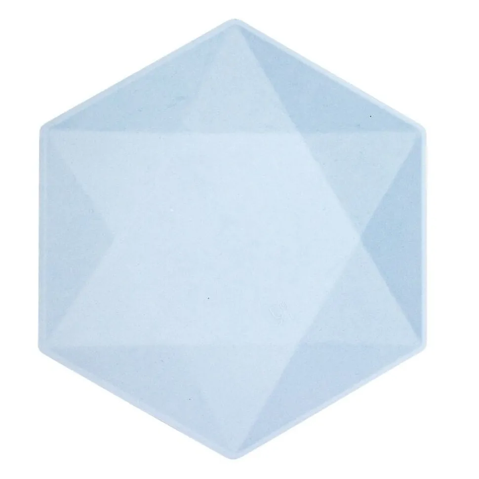 Tallrikar Decor Premium Hexagon 26 cm Blå 6-pack