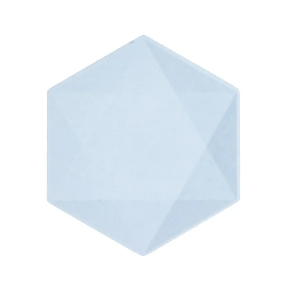 Tallrikar Decor Premium Hexagon 21 cm Blå 6-pack