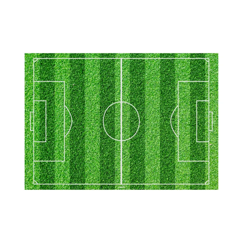 Tårtbild Fotbollsplan - Sockerpasta 15 x 21 cm